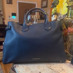 Burberry Midnight Blue Leather Tote